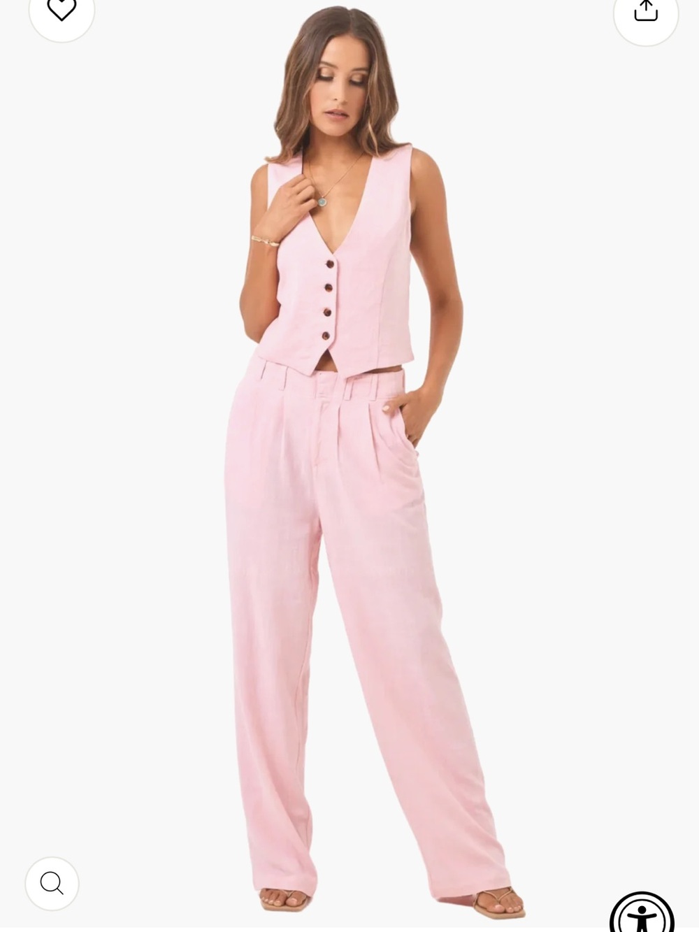 New - L*Space - Set includes past and vest - Size Small